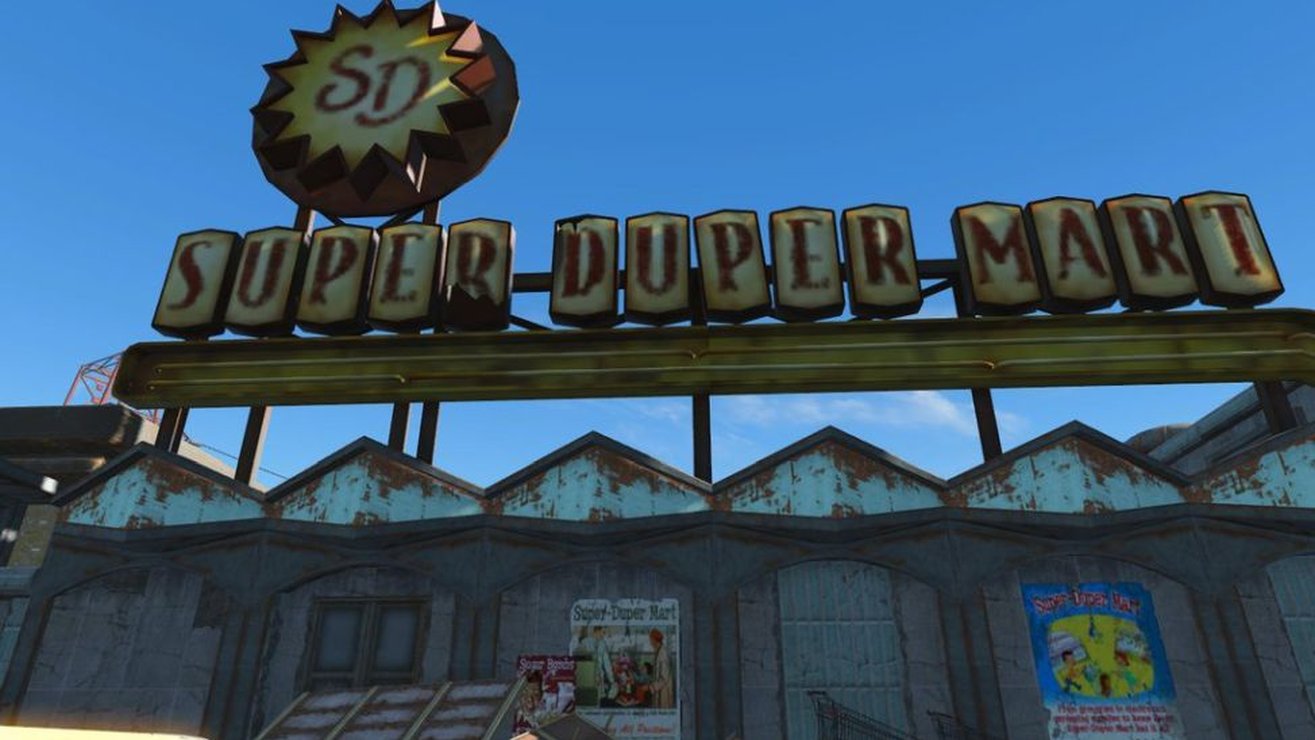 Super duper. Супер дупер март Fallout 4. Super Duper фоллаут. Super Duper Mart. Watoga super Duper Mart.